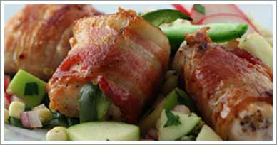 bacon wrapped datescrostini