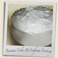 Banana Cake with Seafoam Frosting